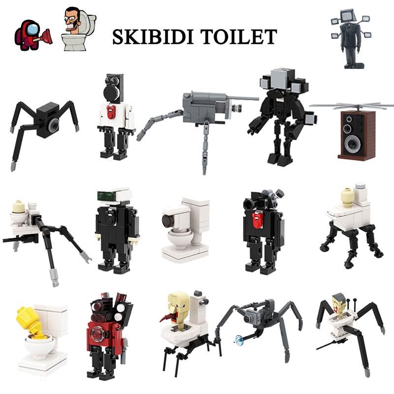 Skibidi Toilet Lustiges Baustein-Set Kreatives Spielzeug für Kinder Kunststoffmaterial