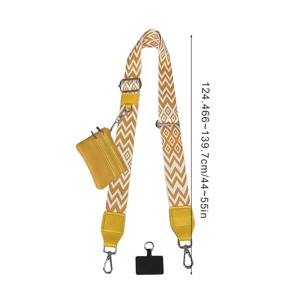 Phone Strap With Zippered Pouch For Women, Adjustable Cellphone Lanyard Crossbody With Wallet ,Clip And Go Strap for Phone