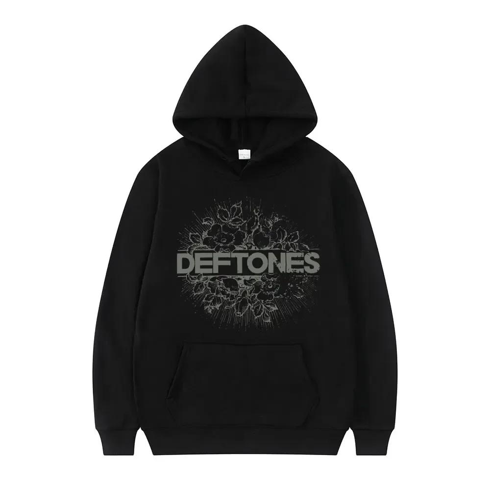 2024 Deftones Fashion Prevalent Print Hooded Men Women Plus Size Hoodies Retro Punk Sweatshirt Unisex Personality Streetwear