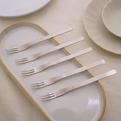 Table Art Smart Tea Fork, Silver, 5 Pieces, Korean Popular Tableware