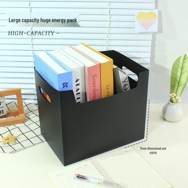 Collapsible Plastic Desktop Organizer Box for Books & Stationery