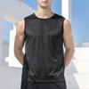 Men Ice Silk Vest Thin Outerwear Fitness Top Hurdle Mesh Sports Vest Loose  Sleeveless T-shirt