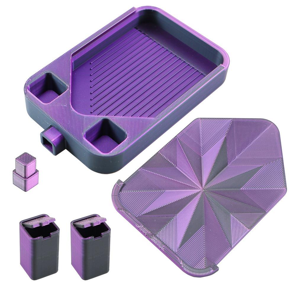Multi-Color Partitioned Rhinestone Storage Tray Silky  Painting Accessories  for Adults