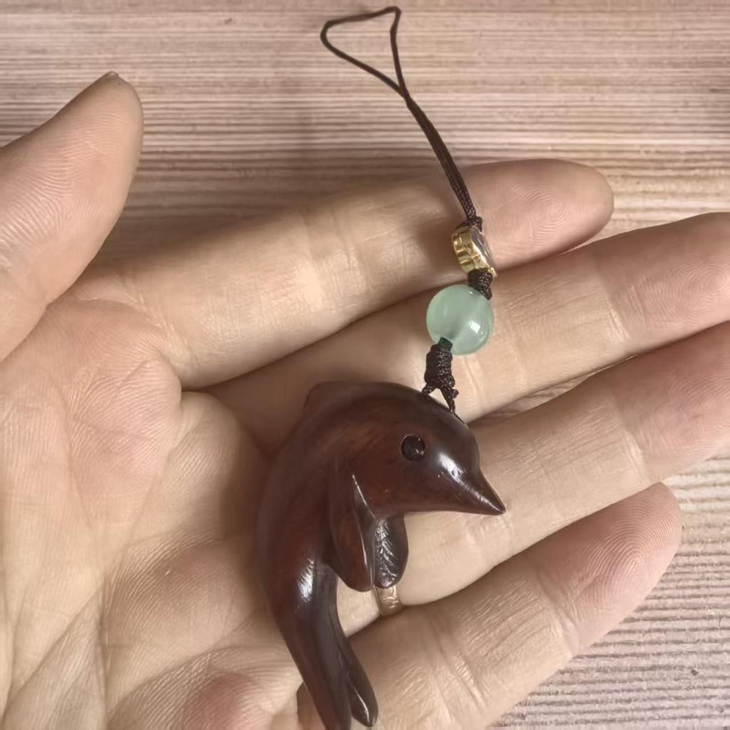Green Sandalwood Zodiac Animal Guardians Phone Strap & Backpack Pendant