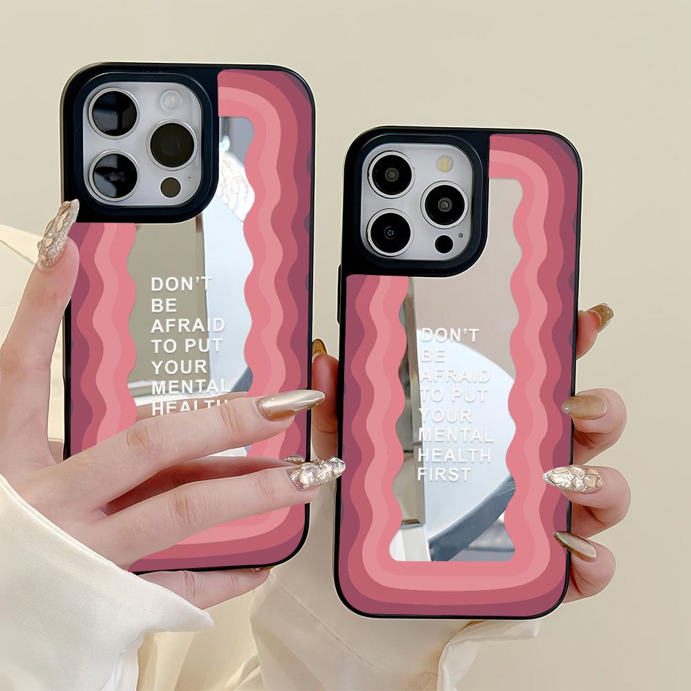 Mirror Phone Case for iPhone 15 11 13 14 for 15 16 Pro Max 12 13 16 Pro Cloud Flower and Animal Cute Style Phone Case