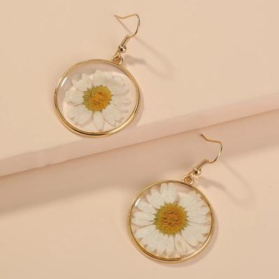 Hanmade Earrings Boho Vacation Style Women Everyday Getaways Dangle With Perfect For Chrysanthemum Elegant White