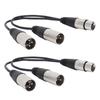 XLR Splitterkabel 3-Pin XLR Buchse auf Dual XLR Stecker Y-Kabel Plug and Play für Studio Bühne Mischpult Verstärker