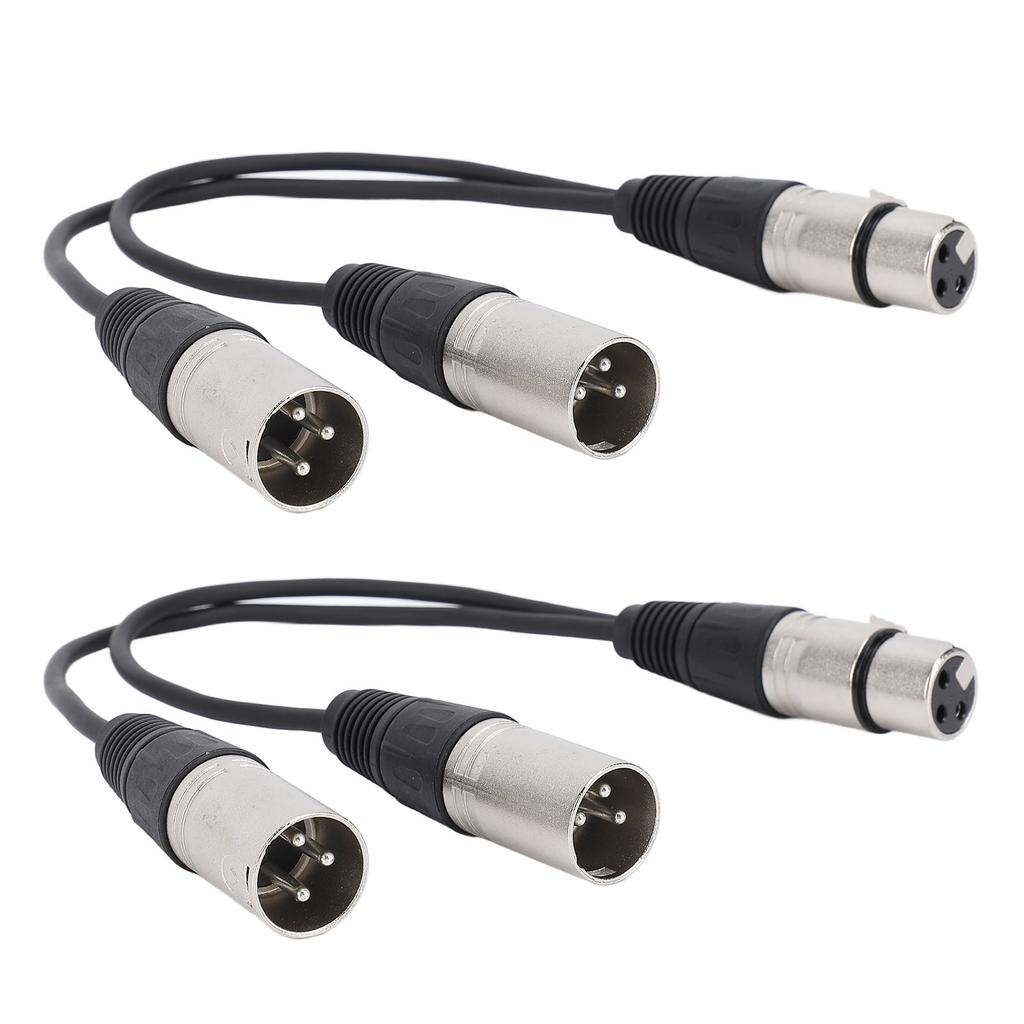 XLR Splitterkabel 3-Pin XLR Buchse auf Dual XLR Stecker Y-Kabel Plug and Play für Studio Bühne Mischpult Verstärker
