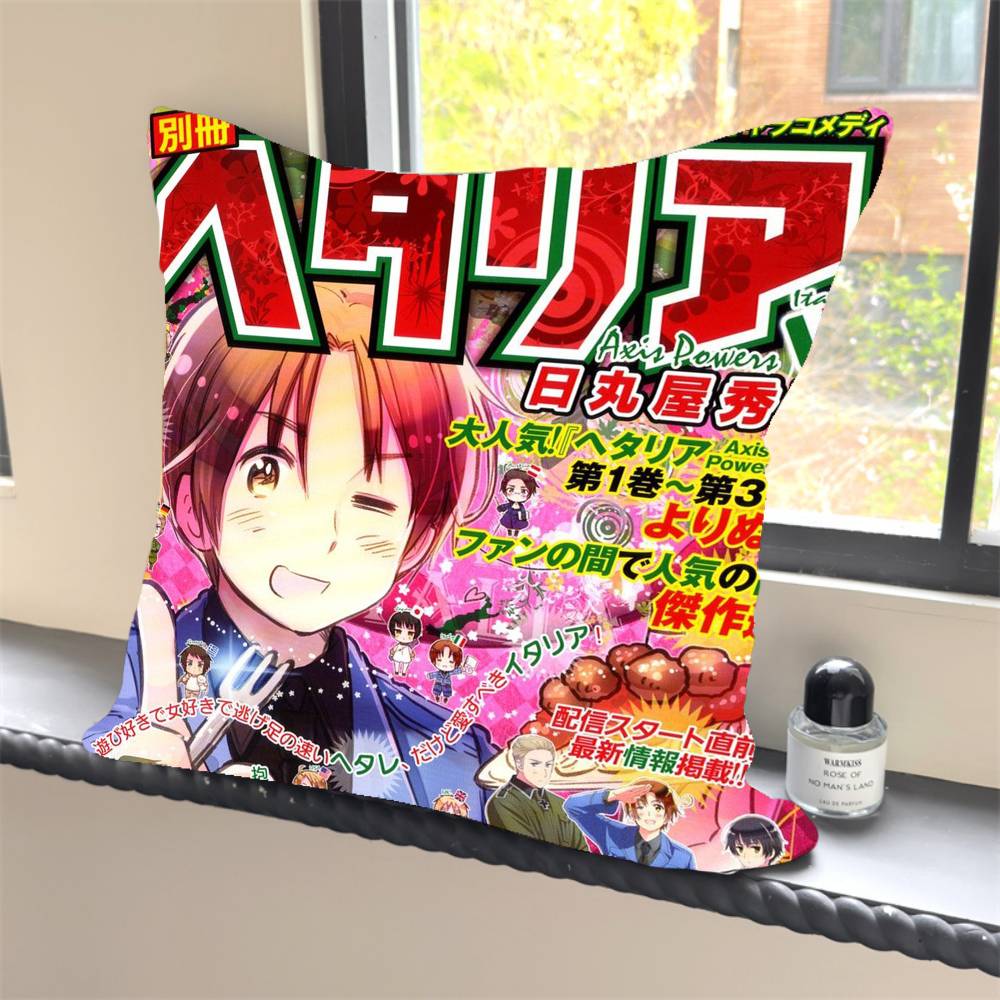 1 st Varm Anime Hetalia Axis Kuddfodral Fyrkantig Sovrum Soffa Fritid Bekväm Kudde Bil Heminredning