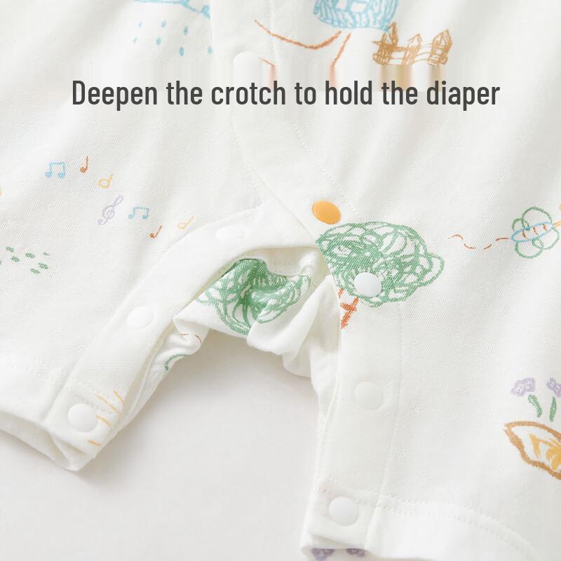 Baby Unisex Baumwoll-Strampler mit kurzen Ärmeln