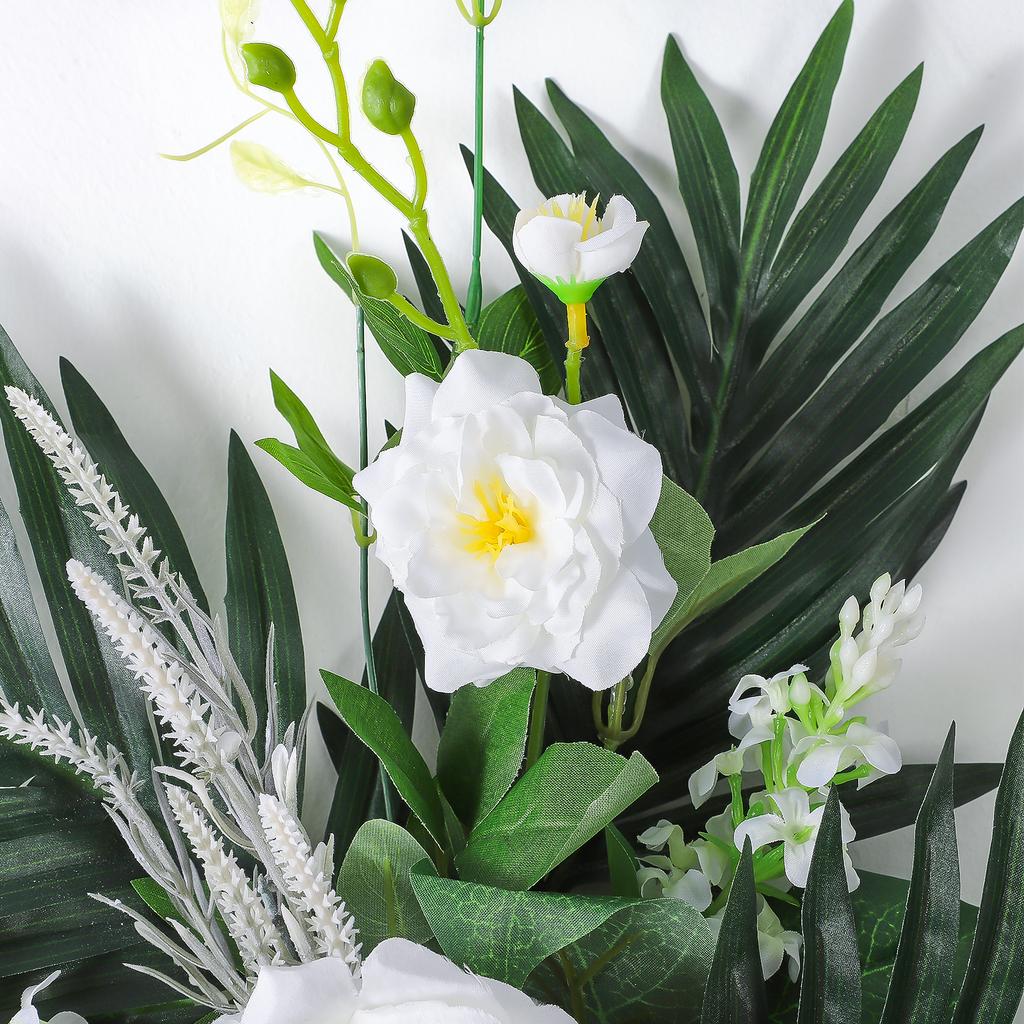 2PCS Wedding Arch Artificial Flowers Hanging Faux Flower Swag Set for Wedding Welcome Signs Reception Ceremony