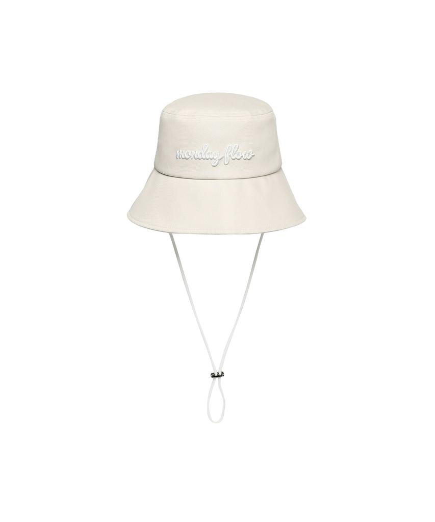 MONDAYFLOW Ponytail Bucket Hat_Light Beige