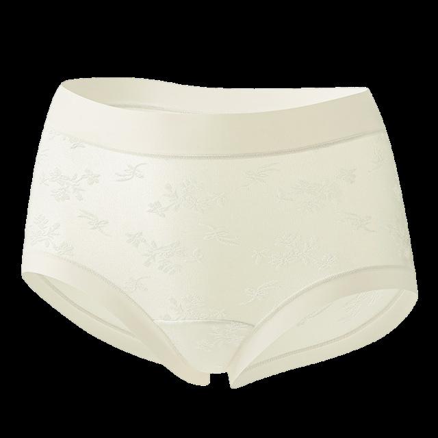 Ladies Spring and Autumn National Style Relief Jacquard Breathable 10A Antibacterial Crotch Triangle Briefs
