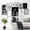 Fashion Black And White Sexy Poster Flower Women Motivational Text Minimalist Canvas Painting for Living Room Modern Home Decor