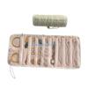 HX6F Sustainable Fabric Jewelry Organiser for Women Portable Multi Compartment Storage Bag For Necklaces Earrings