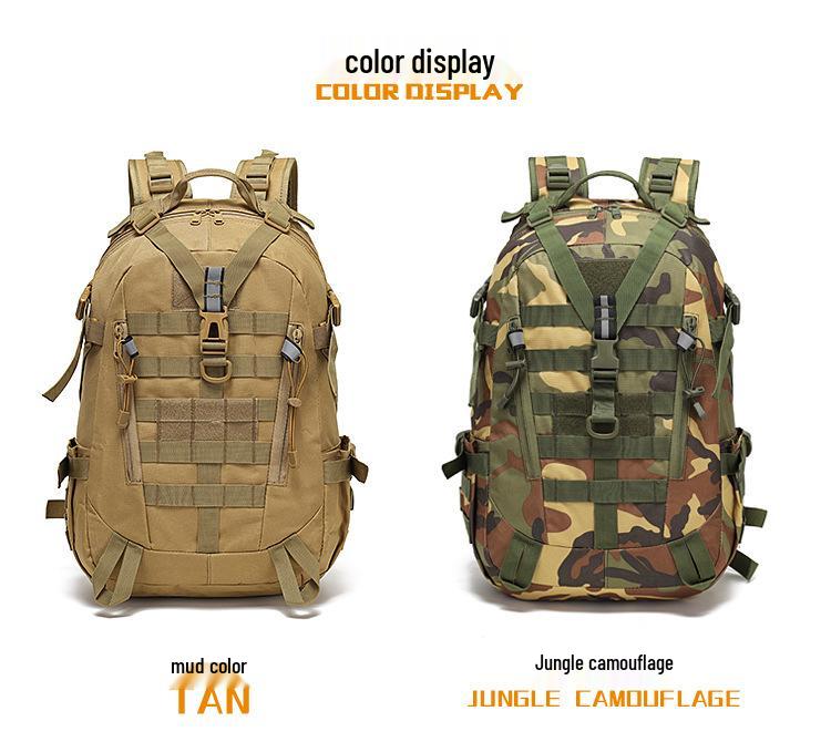 Outdoor Tactical Hiking Backpack, Water- & Tear-Resistant, Large Capacity