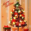 60cm Mini Christmas Tree with Ornaments - Compact Desktop Decoration for Home