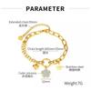 Titanium Steel Heart Star Flower Link Chain Bracelet Women Elegant Luxury Fashion Jewelry