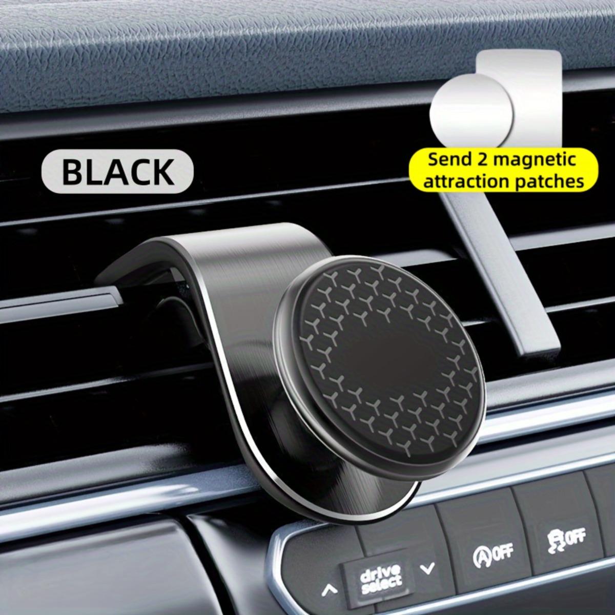 

Премиальный металлический магнитный держатель для телефона в автомобиль с вращением на 360°, ультратонкий L-образный дизайн Black