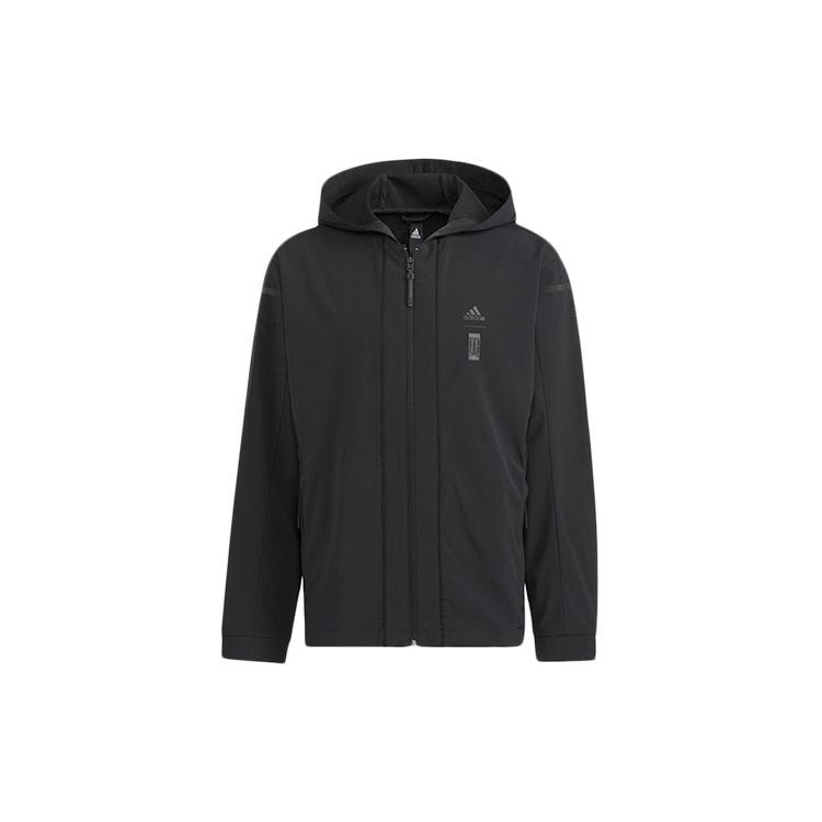 adidas Jackets Men's Black Hooded Moderate Other HM2946