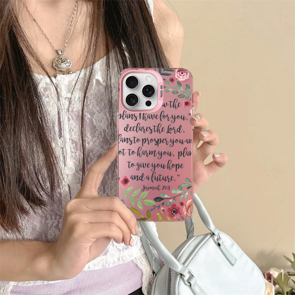 

Bible Verse Philippians Jesus Christ Christian Phone Case For iPhone16 15 14 13 12 11ProMax X XR 8 7 Matte Shockproof Back Cover iPhone 15 pro