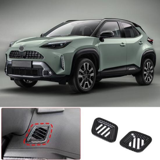 For Toyota Yaris Cross  ABS Carbon Fiber Trument Panel Air Outlet Frame