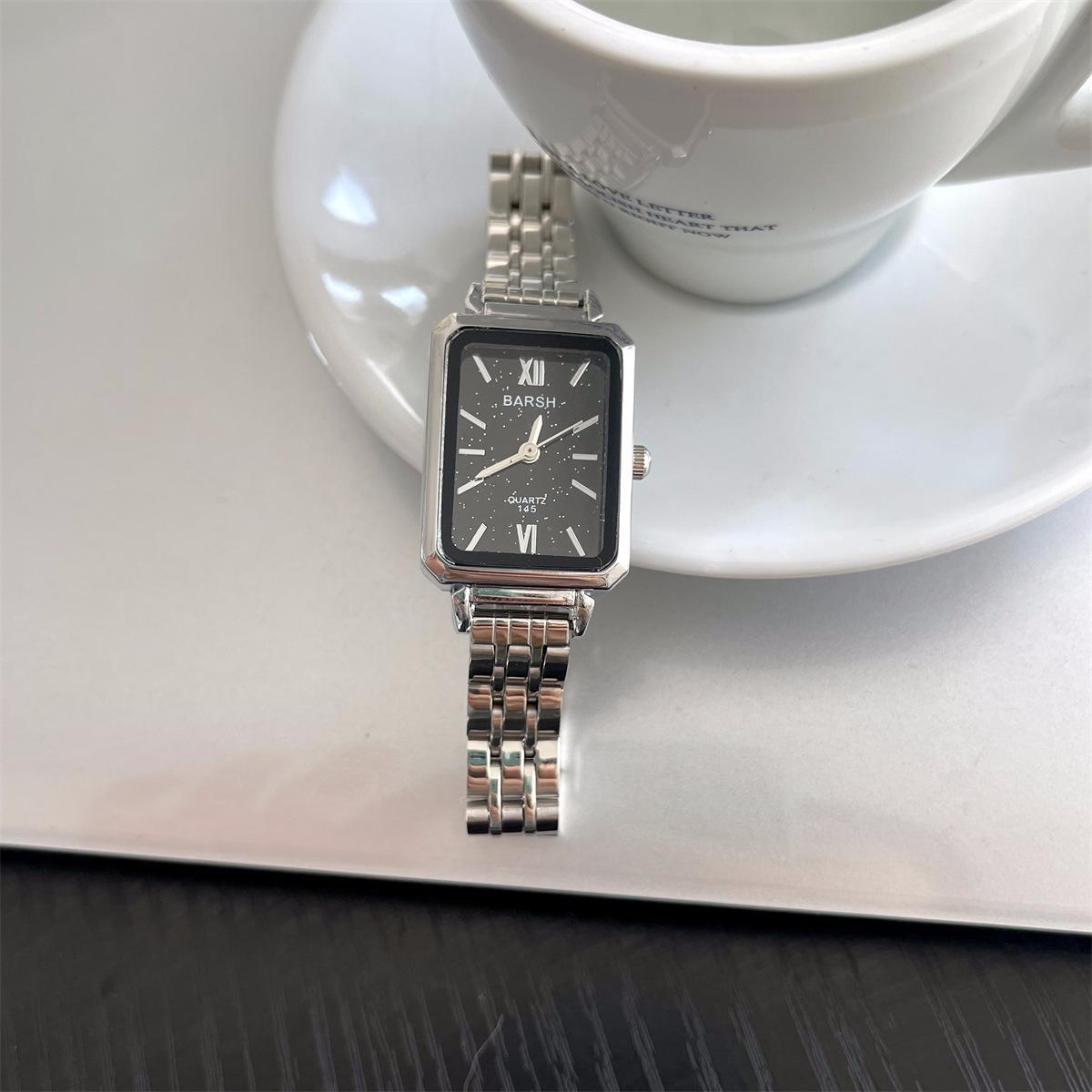 Vintage Black Starry Sky Small Dial Watch Women S Fashion Trend Roman Medieval Quartz Watch