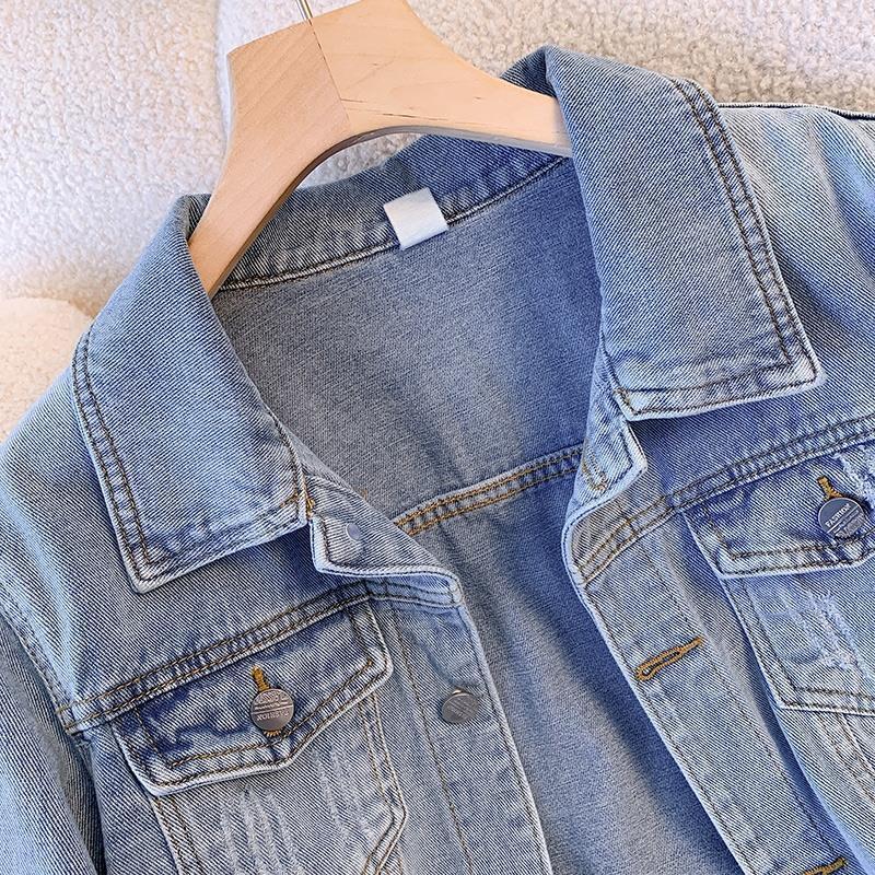 Denim Jacket for Women Spring Autumn Korean Fashion Vintage Jean Coats Female Casual Outerwears