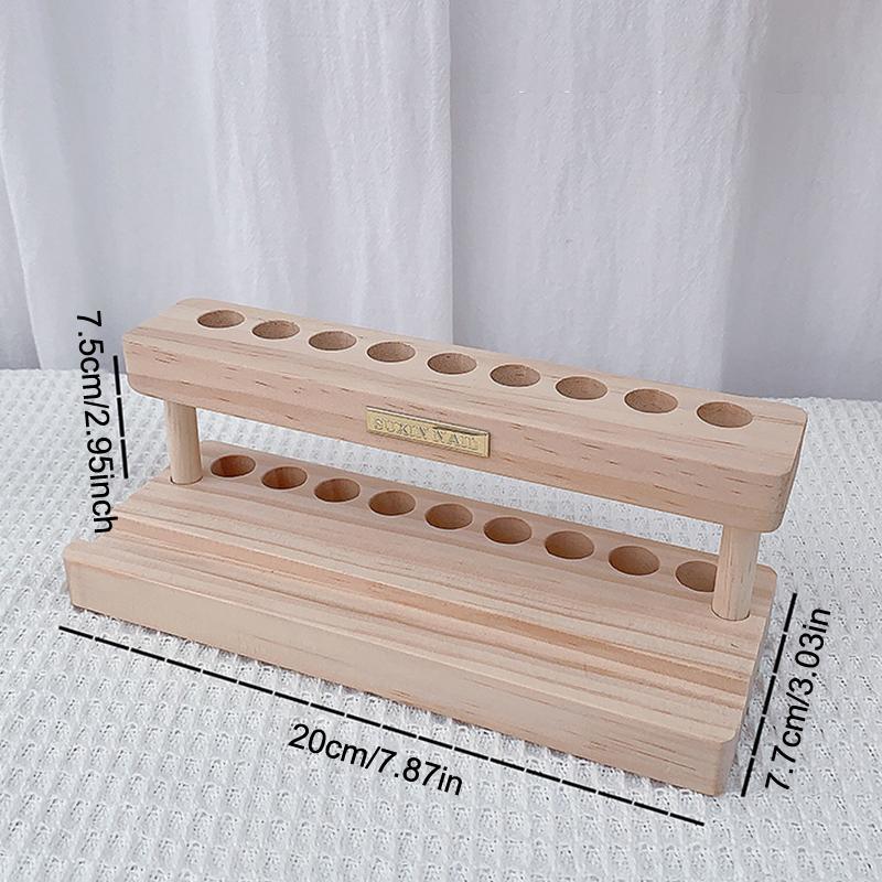 1Pcs Wood Multifunction Desk Organizer Nail Art Pen Holder Phone Stand And Storage Solution For Nail Tool