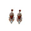Silver Needle Diamond Droplet Long Earrings Fashion Court Style Design Earrings Retro Premium Exquisite Earrings