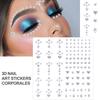 3D Strass Gezichtstattoo Stickers Voor Festival Glitter Make-up Sieraden Sticker Op Gezicht Kristallen Edelstenen Juwelen Diamanten Decoratie