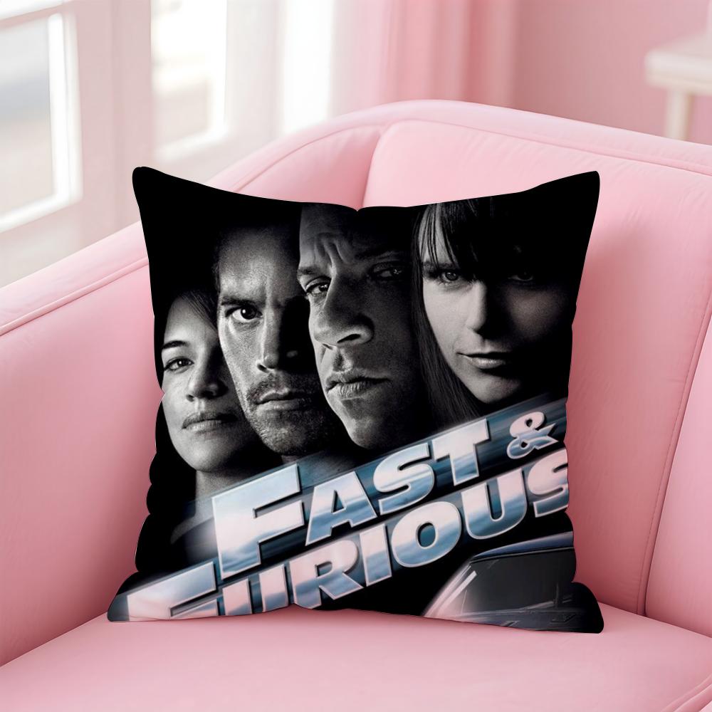 Movie T-The Fast The FuriousS Cushion Cover Home & Car Multi-Scene Pillow Cover - Reversible, Soft & Durable for Daily Use