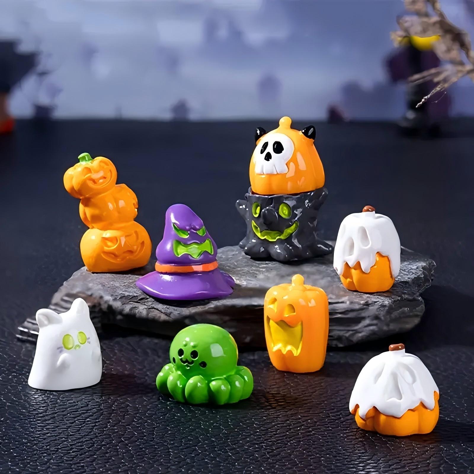 

20pcs Mini Ghost Halloween Resin Figures Miniature Animals for Garden Dollhouse Landscape Decoration United States