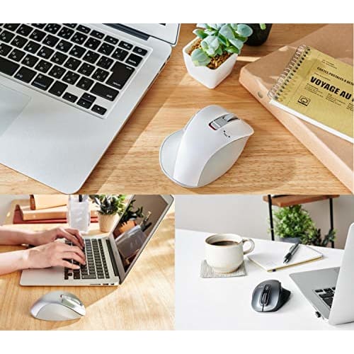 Elecom Mouse Wireless M Size 5 Buttons (Equipped with Back and Forward Buttons) BlueLED Grip Gunmetal M-XGM10DBBK/EC