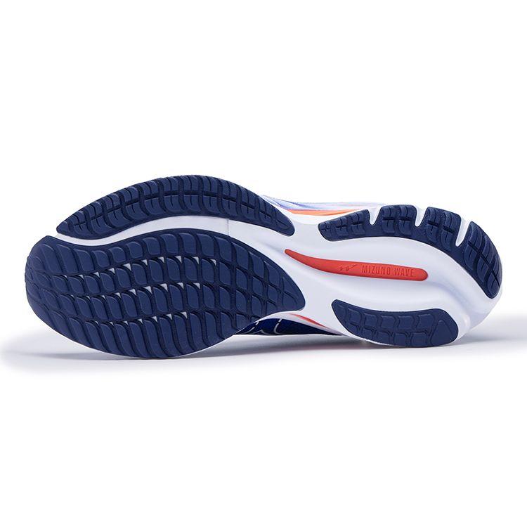Mizuno Wave Rider 27 Comfortable Breathable Lightweight Shock Absorbing Mesh Running Shoes Men Sneakers Blue J1GC230305