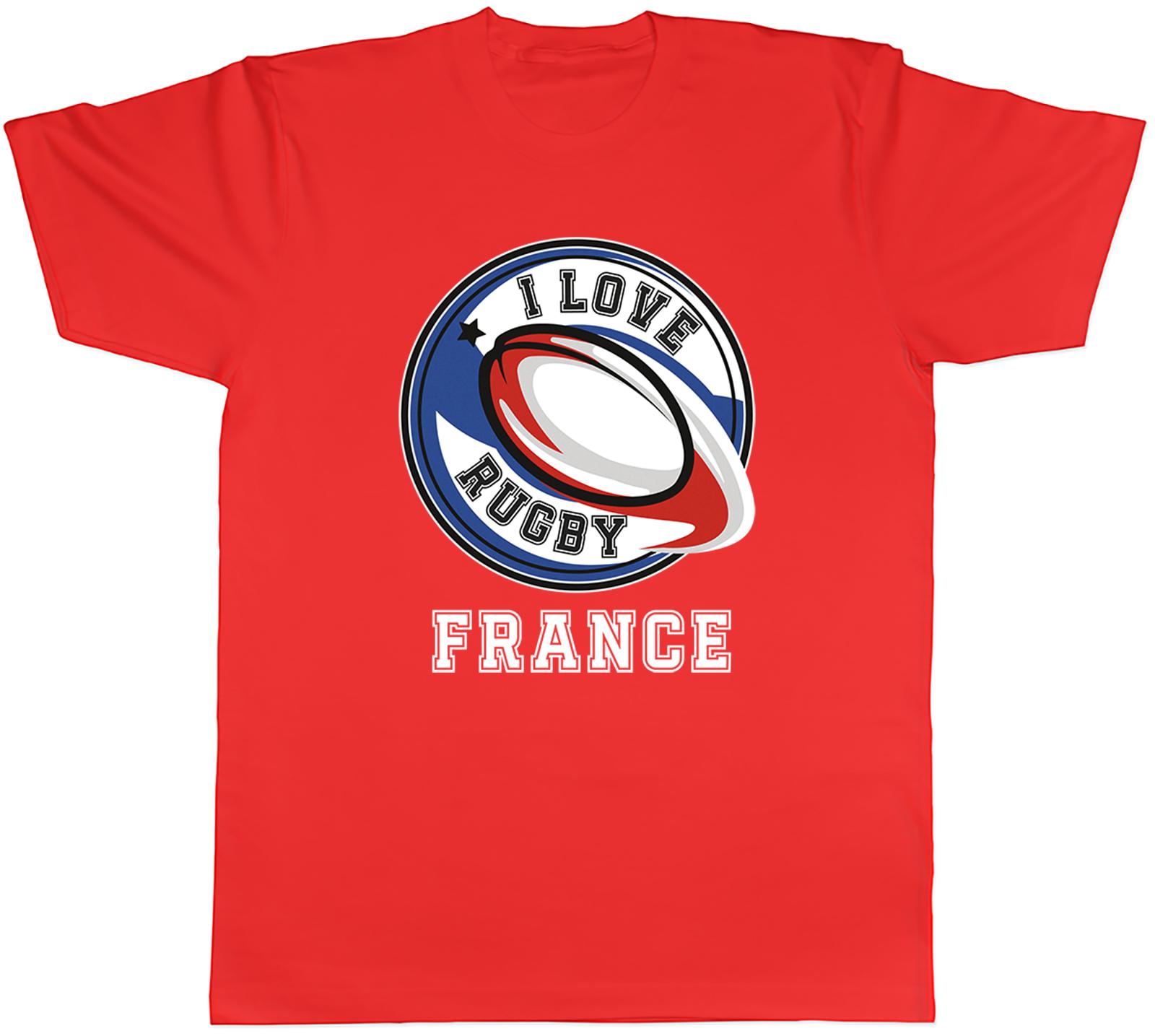 I Love Rugby France Fan Supporter Unisexs TShirt Tee Gift Top S