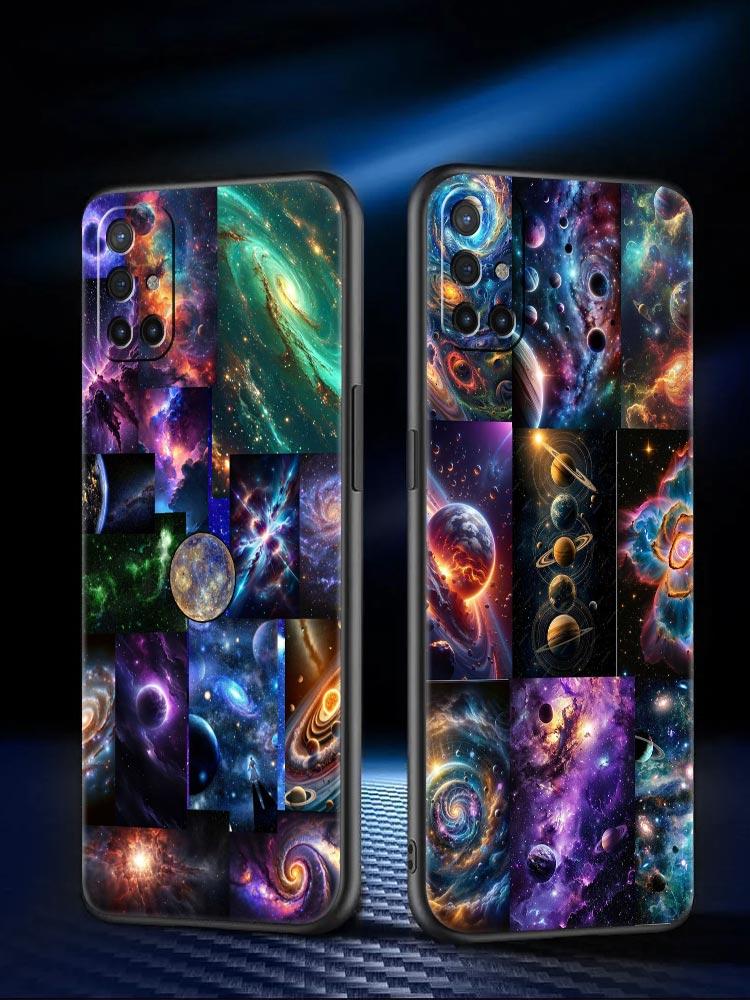 Phone Case For Oneplus 13R 13 12 10T 11 R10 Nord N100 N200 N10 9 9R CE 2 3 Z Pro Lite 5G Soft TPU Cover Universe Starry Sky Moon
