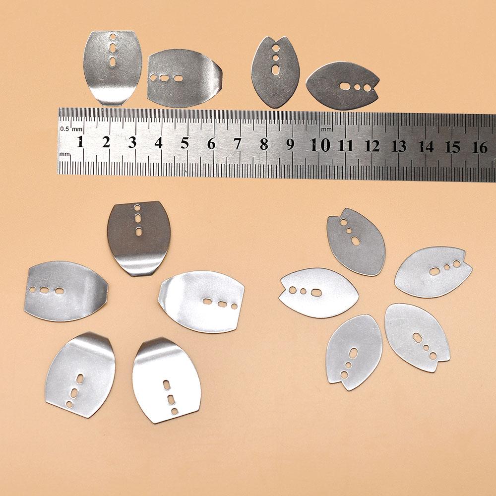 10Pcs Stainless Steel Swim Jig Dancer Jig Blade Chatter Style Bait Fishing Lure Parts for Angling