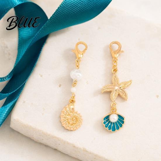 Sexy Beachwear Accessory 2Pcs/Set Bikini Hanging Chain Ocean Theme Keychain