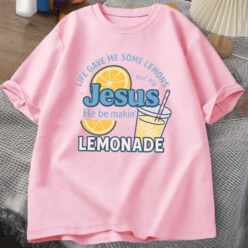 Life Has Given Me Some Lemons But My Jesus Lemonade Tshirt Son of God Faith Christian Bible Verse Unisex Tshirt Clothing