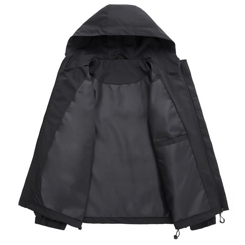 Spring and autumn fashion outdoor hardshell jacket men's windproof waterproof work with diagonal small bag jacket