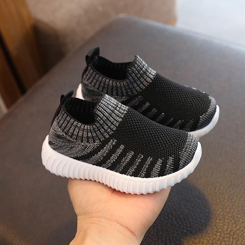 Kids Knitted Casual Shoes Sneakers for Boys Girls Slip-on Antislip Breathable Running Sports Shoes 2-8 Years Children