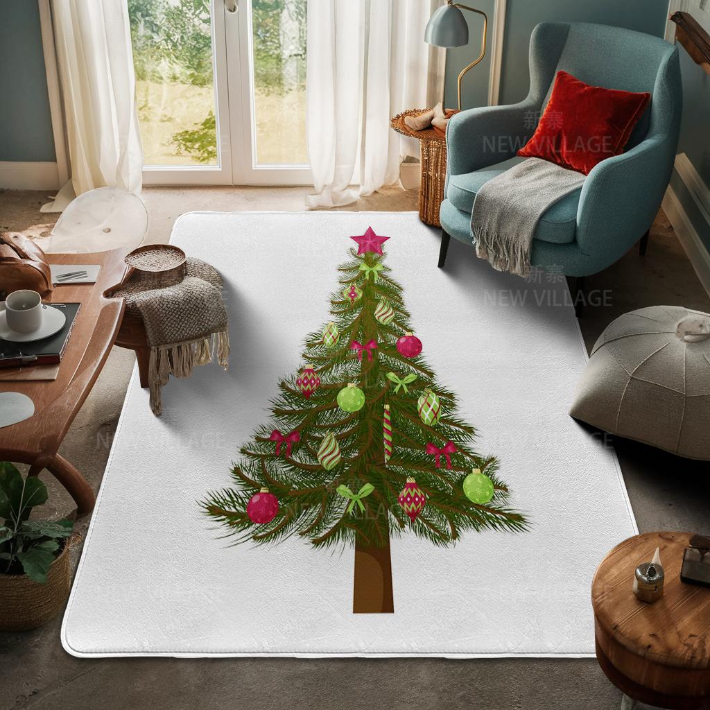 House Entrance Carpet Home Door Mat Living Room Bath Foot Bathroom Non-slip Water Absorption Rugs Bath Merry Christmas Winter