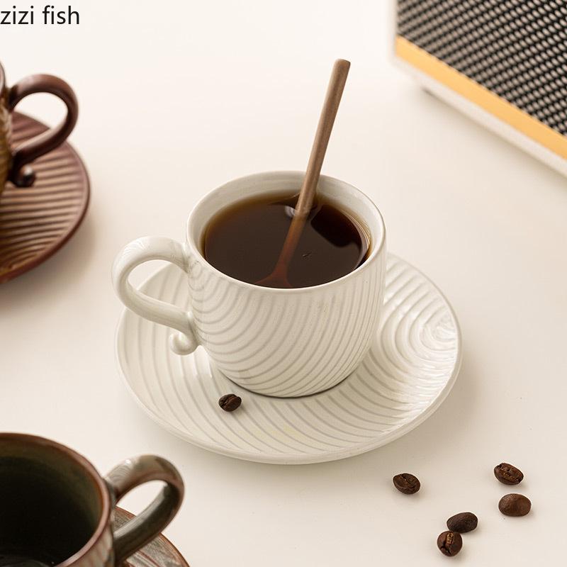 Japanese Retro Ceramic Coffee Cup High Beauty  Mug Milk Cup Juice Beverage Cup Household Breakfast Cups Tea Cups Water Cups