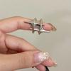 Hohle Awn Stern Fingerringe Verstellbare Offene Ringe Böhmische Stern Gelenkringe Hohle Awn Stern Fingerringe für Frauen Mädchen