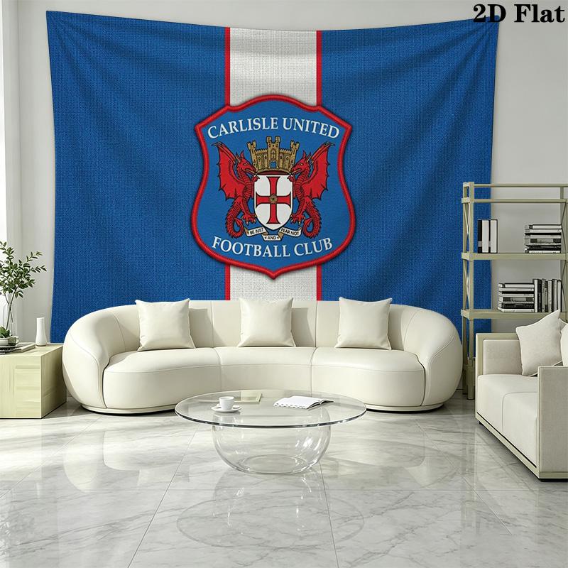 Carlisle United Wall Tapestry Aesthetic Wall Hanging Printed Fabric Blanket Decorative Tapestries for Bedroom Living Room Home Decor
