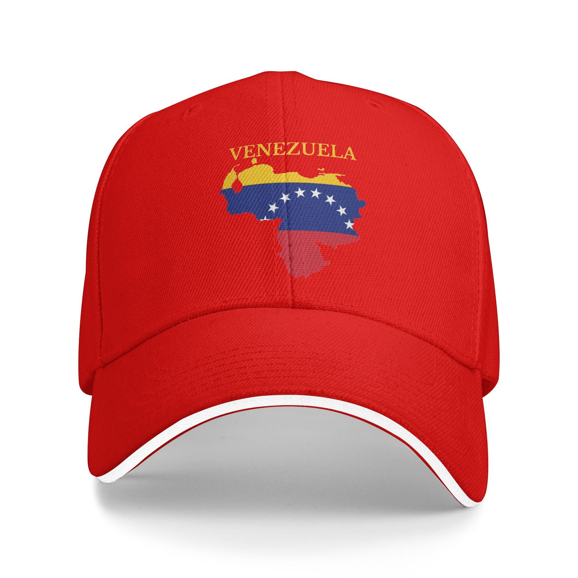 Unisex Venezuela Map Flag Venezuelan Outdoor Hat  Sun Cap Casual Baseball Cap Golf Sunshade One Size