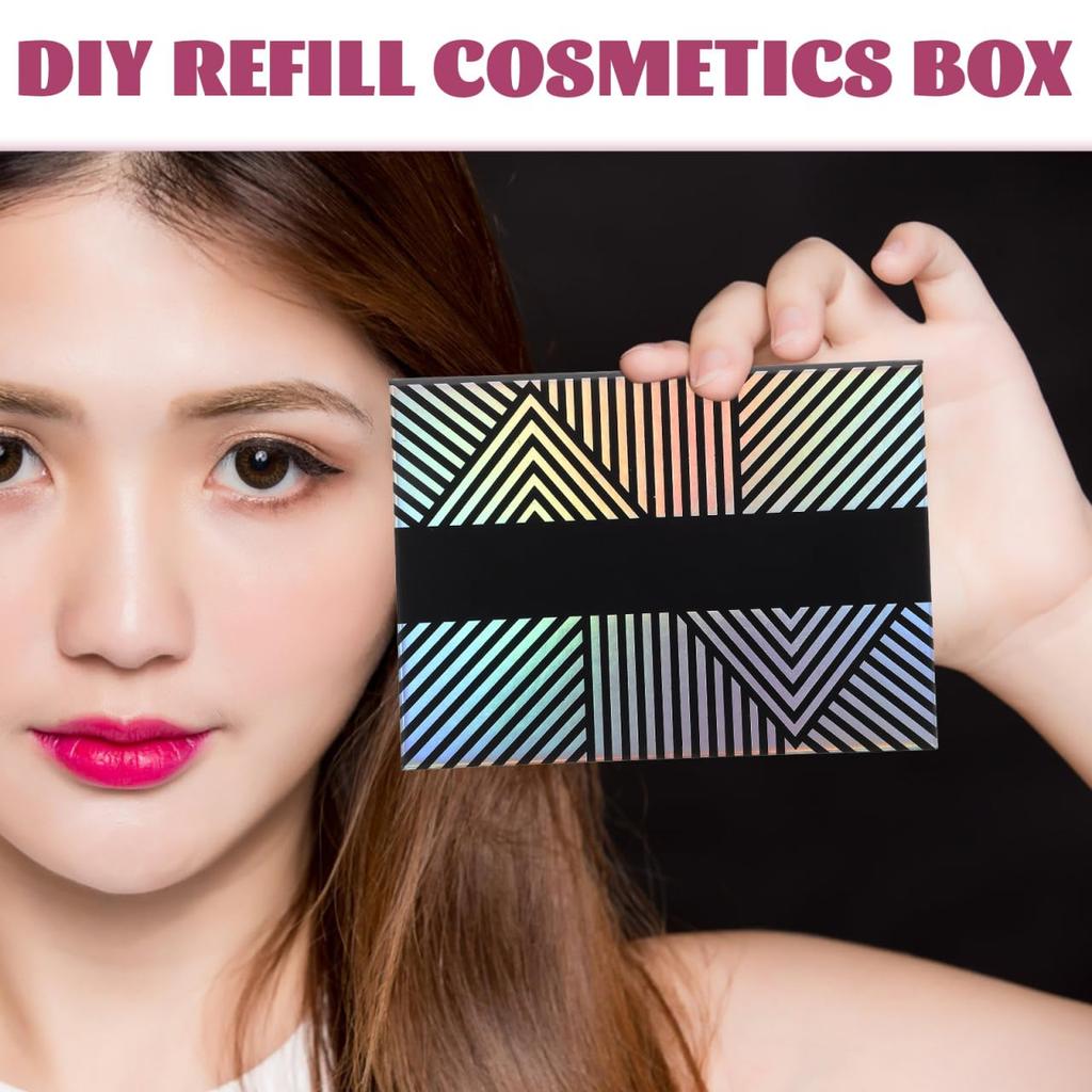 Frcolor Makeup Palette Eyeshadow Makeup Palette with Empty Makeup Makeup Storage DIY Case Case, Box, Mirror, Palette, Rectangular, Eyeshadow, Blush,