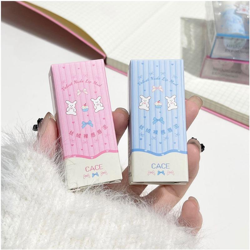 Little Bunny Lip Mud Set Velvet Nude Matte Texture Silky Lipstick Makeup