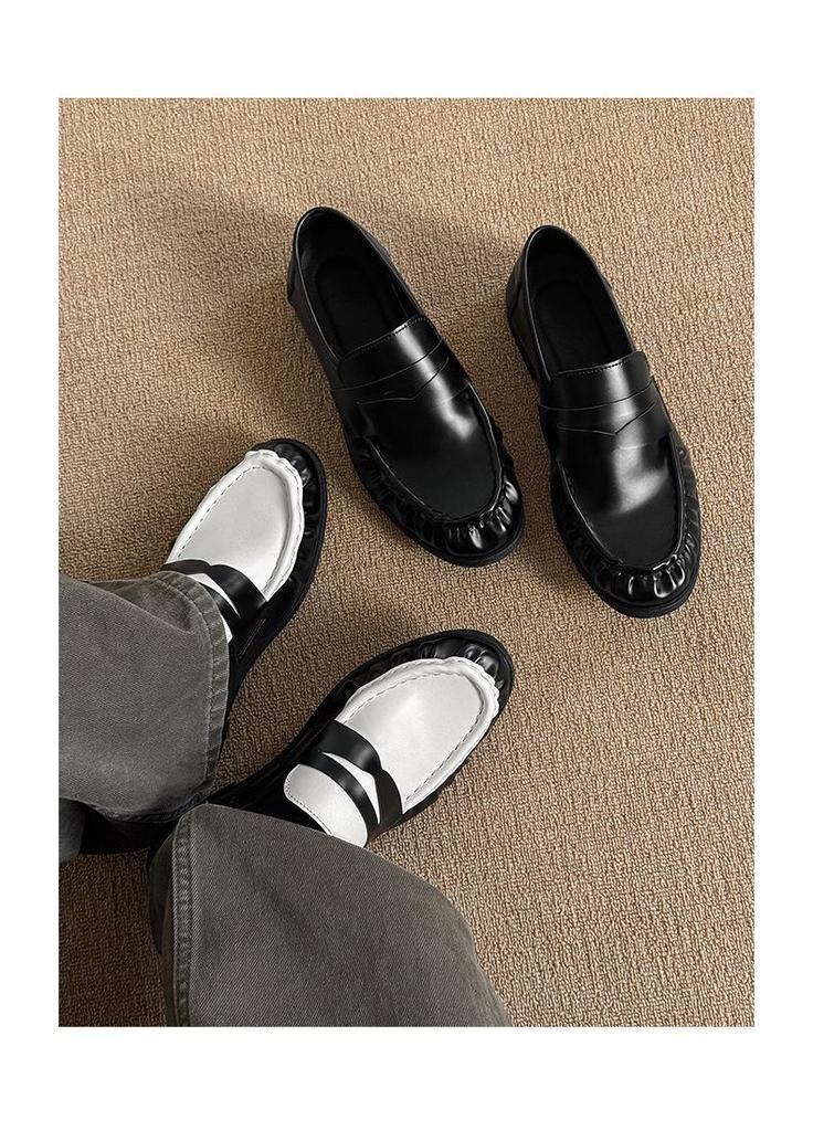 Men's Autumn Casual Leather Driving Loafers - Slip-On Low-Top